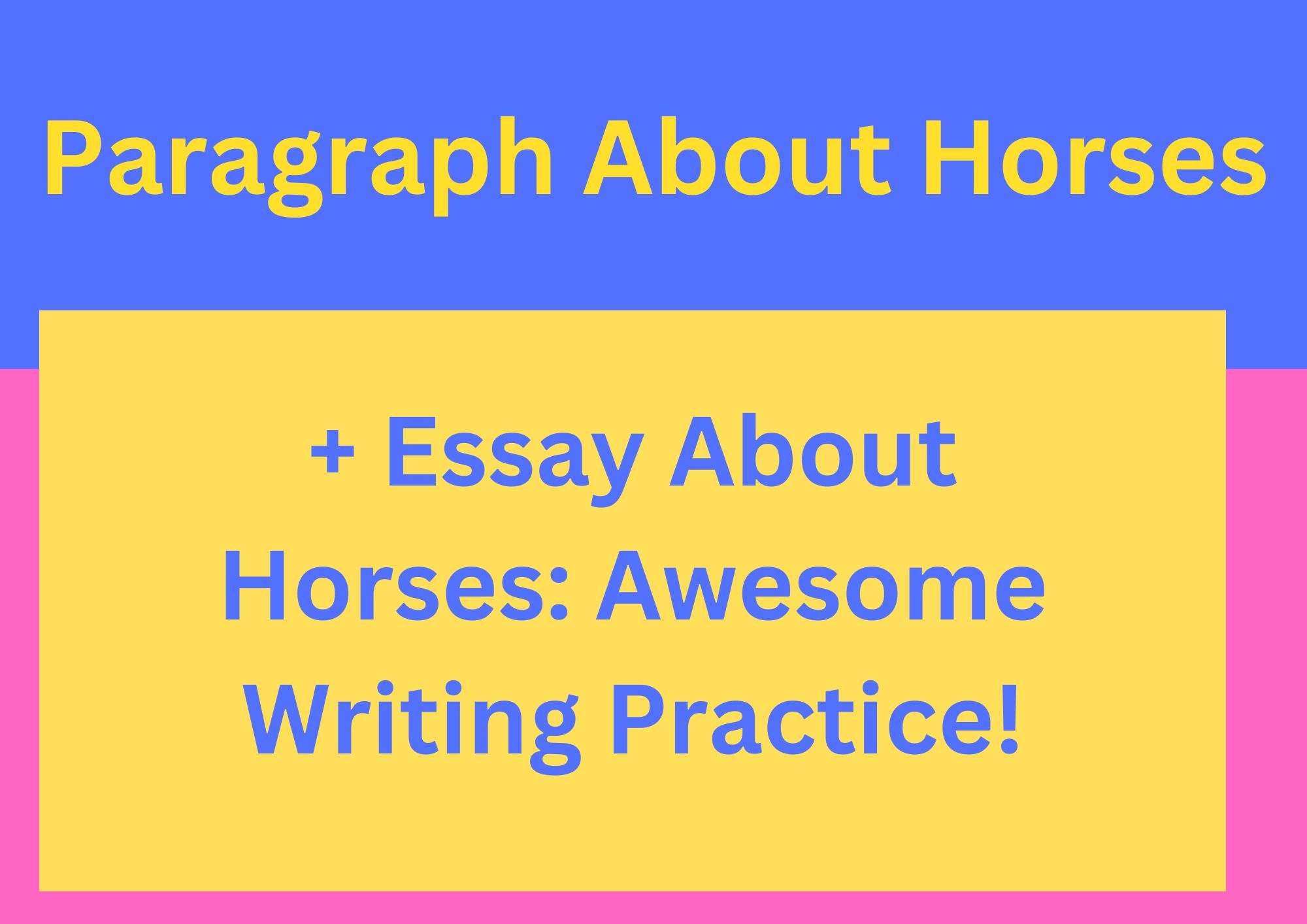 a good title for an essay about horses